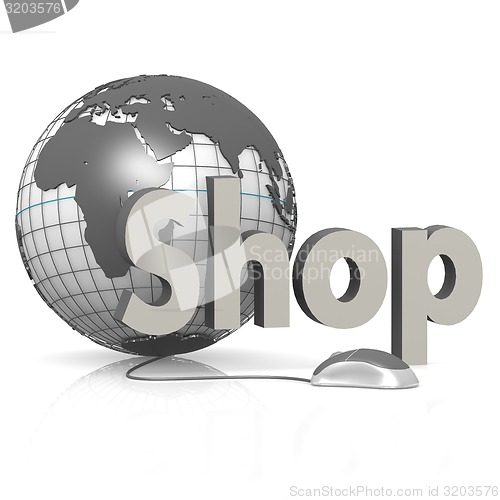 Image of Shop, globe and mouse