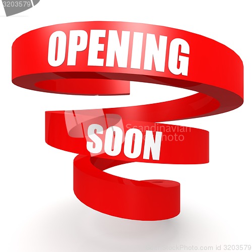 Image of Opening soon red helix banner