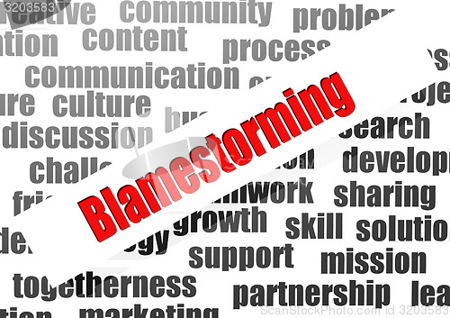 Image of Blamestorming word cloud