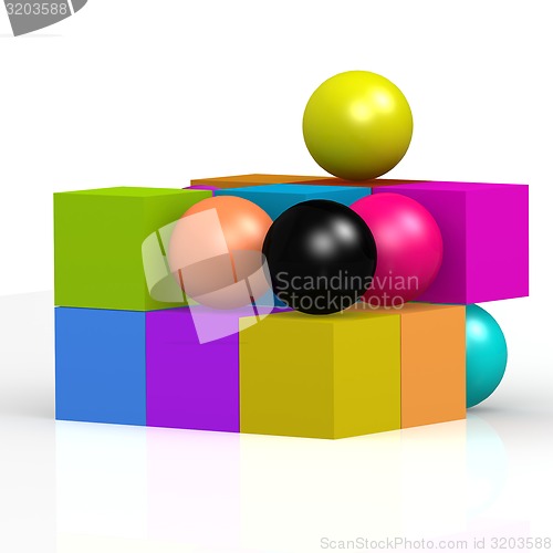 Image of Color cube and sphere
