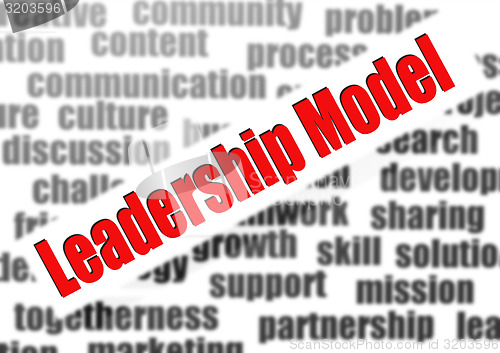 Image of Leadership model word cloud