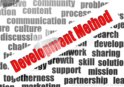 Image of Development method word cloud