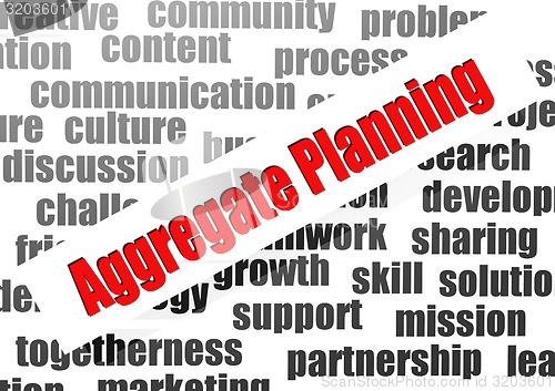 Image of Aggregate planning word cloud