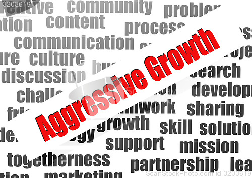 Image of Aggressive growth word cloud