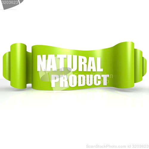 Image of Natural product green wave ribbon