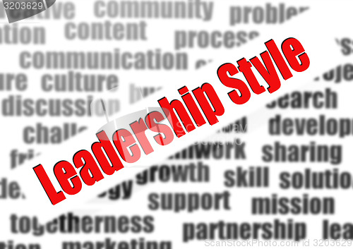 Image of Leadership style word cloud