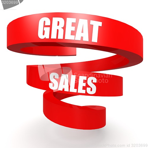 Image of Great sales red helix banner