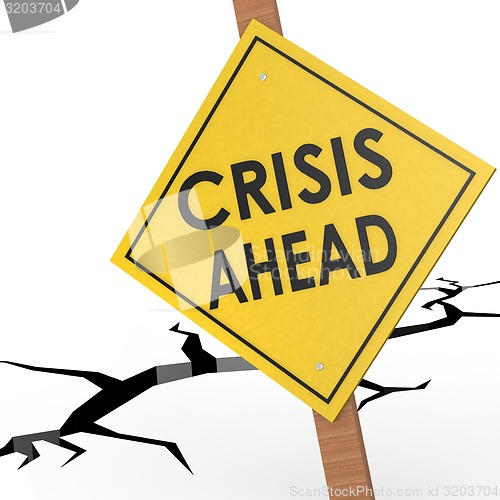 Image of Crisis ahead sign board