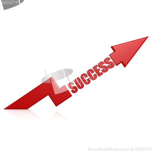 Image of Success arrow up red