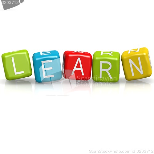 Image of Learn block word