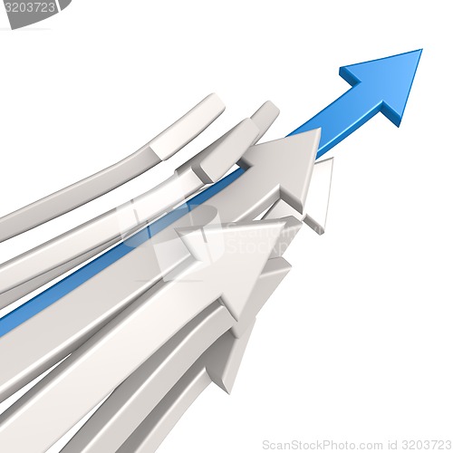 Image of Blue arrow toward success