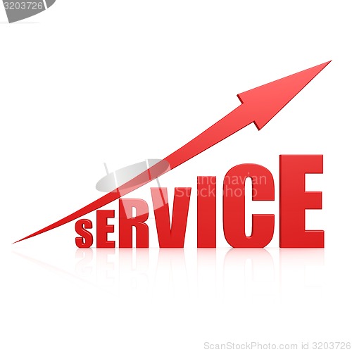 Image of Service red arrow