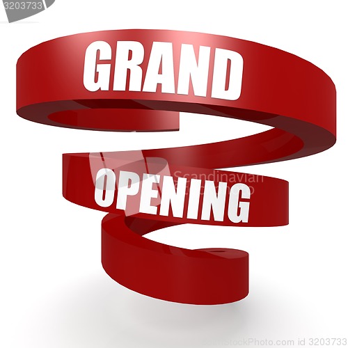 Image of Grand opening red helix banner