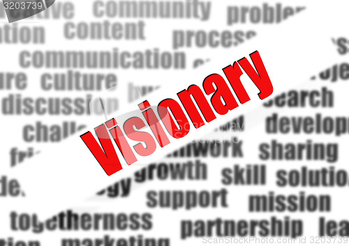 Image of Visionary word cloud