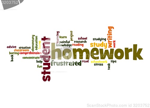 Image of Homework word cloud