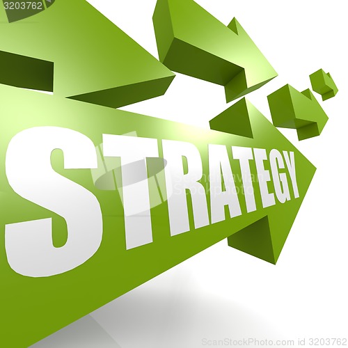 Image of Strategy arrow in green