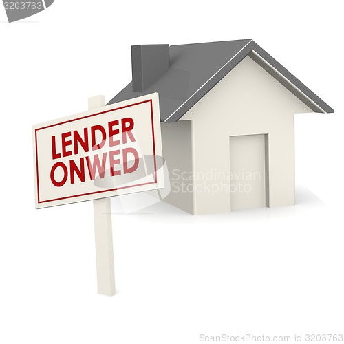 Image of Lender owned banner with house