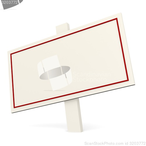 Image of White banner with red line