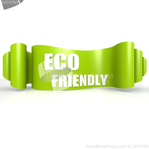 Image of Eco friendly green wave ribbon