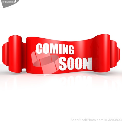 Image of Coming soon red wave ribbon