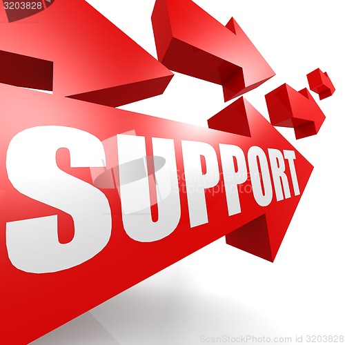 Image of Support arrow in red