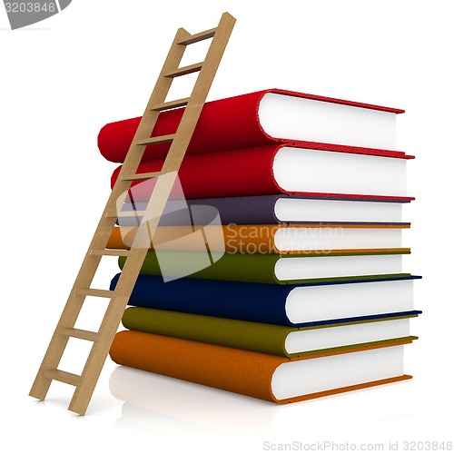 Image of Ladder and book