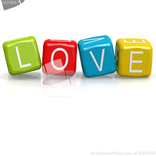 Image of Love cube word