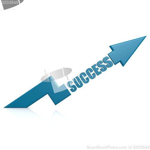 Image of Success arrow up blue