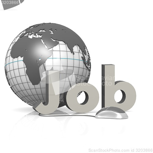 Image of Job, globe and mouse