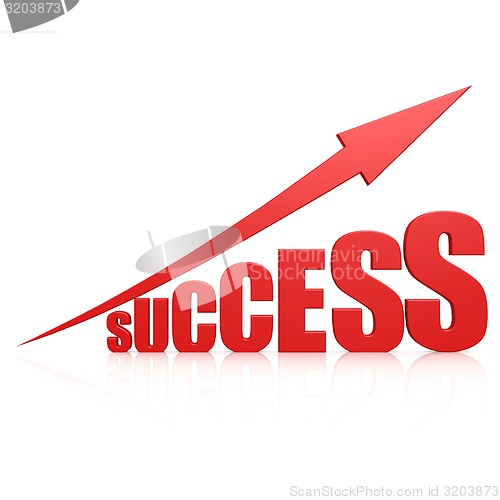 Image of Success red arrow