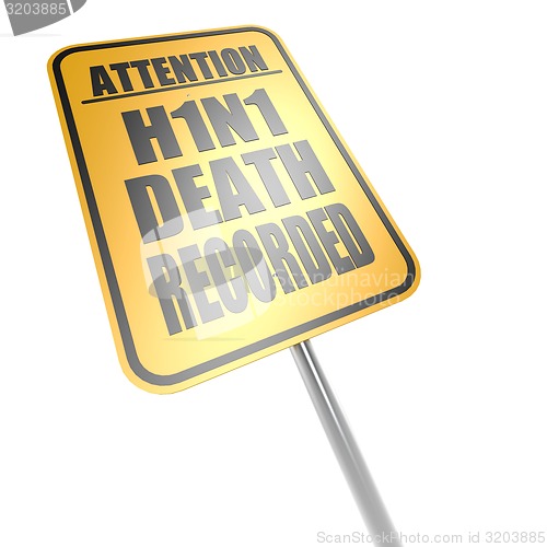 Image of H1N1 death recorded road sign