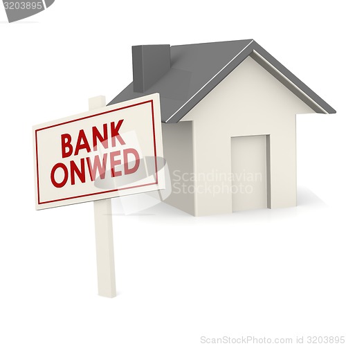 Image of Bank owned banner with house