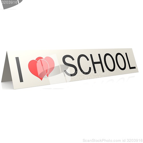 Image of I love school card
