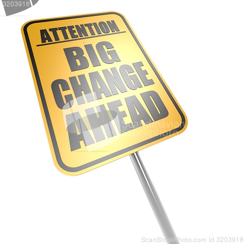 Image of Big change ahead road sign