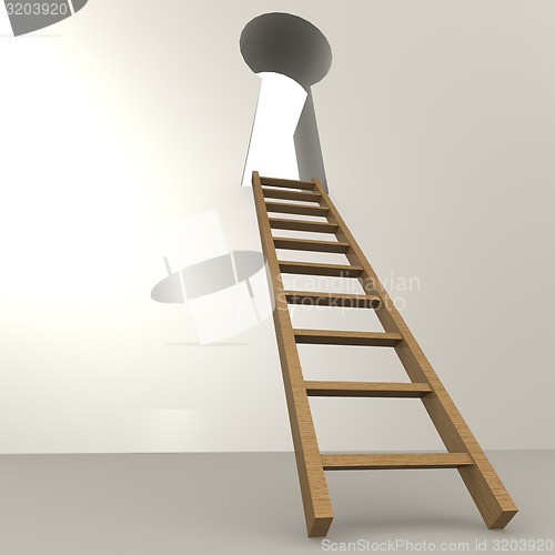 Image of Ladder and keyhole