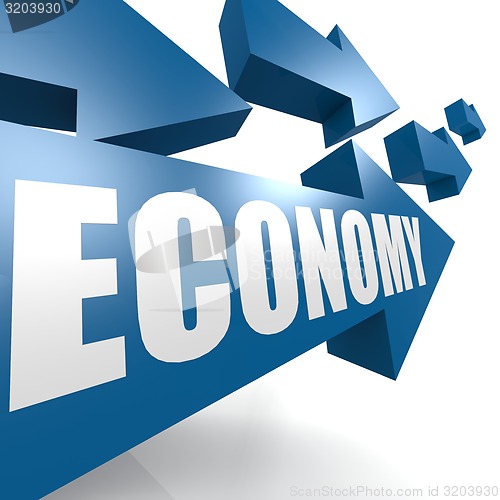 Image of Economy arrow blue