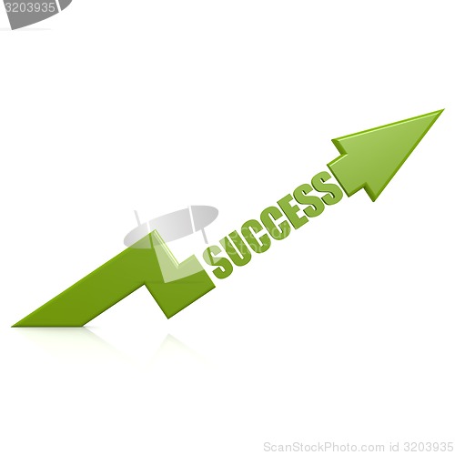 Image of Success arrow up green