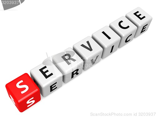Image of Service  buzzword red