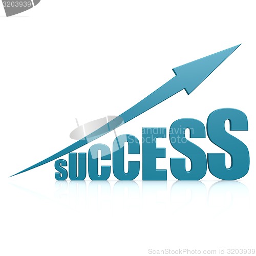 Image of Success blue arrow