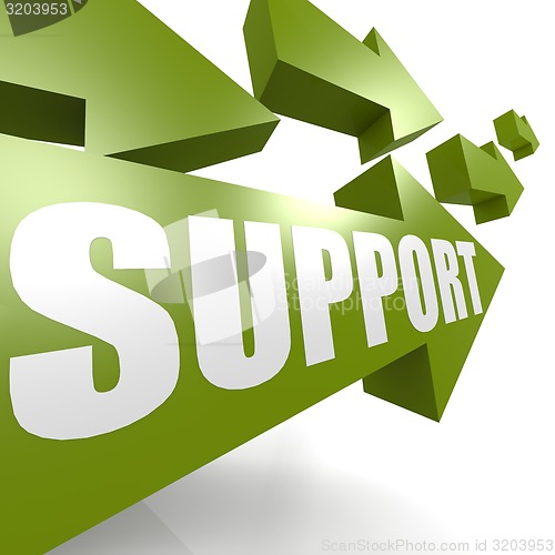 Image of Support arrow in green