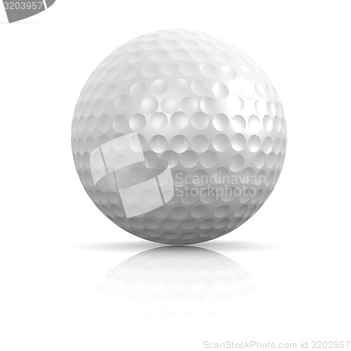 Image of White golf ball