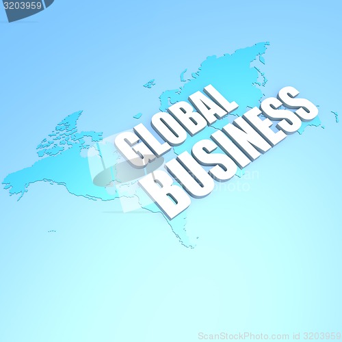 Image of Global business world map