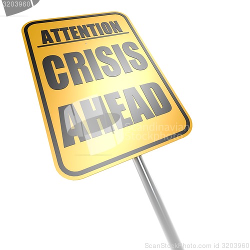 Image of Crisis ahead road sign