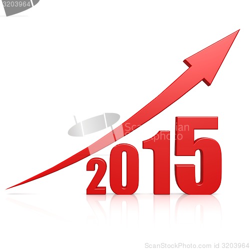 Image of 2015 growth red arrow