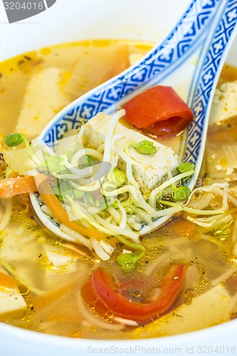 Image of Chinese soup with tofu