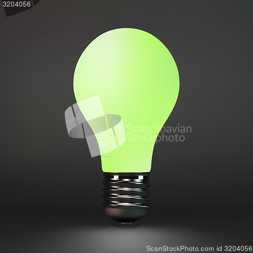 Image of Lightbulb idea symbol. 3d vector illustration. 