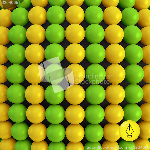 Image of Abstract technology background with balls. Spheric pattern. 