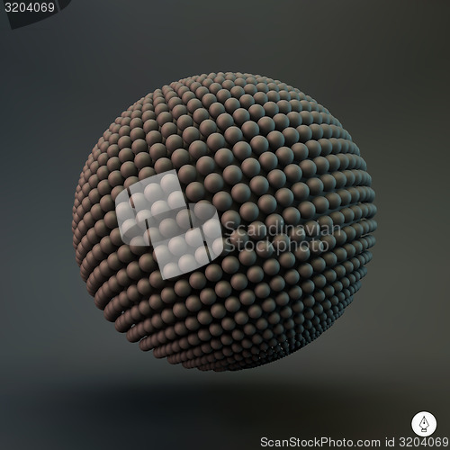 Image of Sphere. 3d vector template. Abstract illustration.