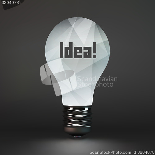 Image of Lightbulb idea symbol. 3d vector illustration. 