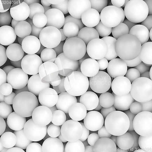 Image of Abstract vector background with various balls. Spheric pattern. 